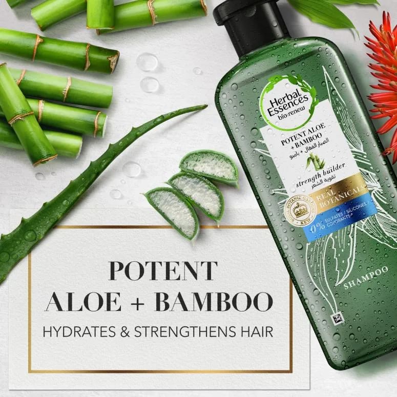 Herbal Essences Potent Aloe And Bamboo Shampoo For Weak Hair, 400 ml 2 Herbal Essences Potent Aloe And Bamboo Shampoo, 400 ml