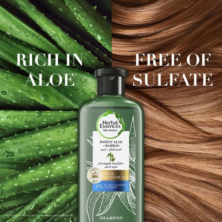 Herbal Essences Potent Aloe And Bamboo Shampoo For Weak Hair, 400 ml 3 Herbal Essences Potent Aloe And Bamboo Shampoo, 400 ml