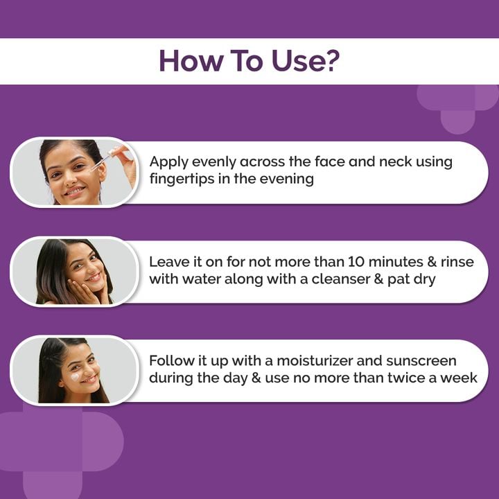 The Derma Co. 15% Milky Peeling Solution, 30 ml 5 How to use AHA BHA