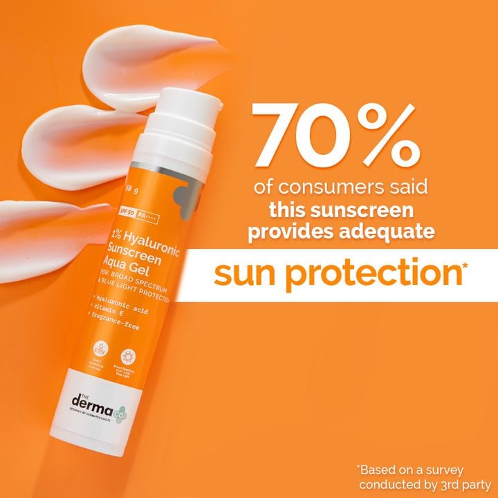 The Derma Co. 1% Hyaluronic Sunscreen Aqua Gel SPF 50 PA++++, 50 g 2 The Derma Co. 1% Hyaluronic Sunscreen Aqua Gel SPF 50 PA++++, 50 g - Image 2