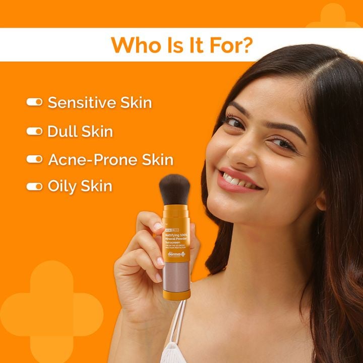 The Derma Co. Mattifying 100% Mineral Powder Sunscreen SPF 50 PA++++, 4 g 2 The Derma Co. Mattifying 100% Mineral Powder Sunscreen SPF 50 PA++++, 4 g - Image 2