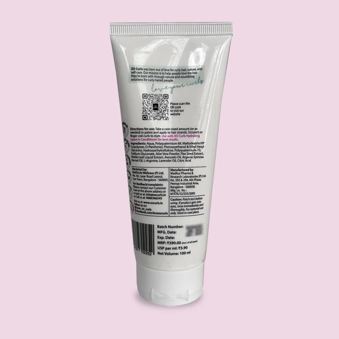 XO CURLS Curl Therapy All Day Definition Hair Gel, 100 ml 3 XO CURLS Curl Therapy All Day Definition Hair Gel, 100 ml