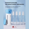 4 in 1 Cosmetic Dispenser Travel Bottle, 4 x 40 ml bottles, Color- Blue
