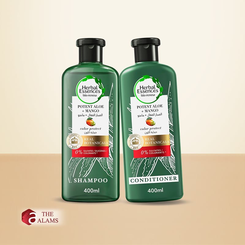 Herbal Essences Color Protect Aloe Mango Shampoo Conditioner Set, 400 ml 1 Herbal Essences Color Protect Aloe Mango Shampoo Conditioner Set, 400 ml