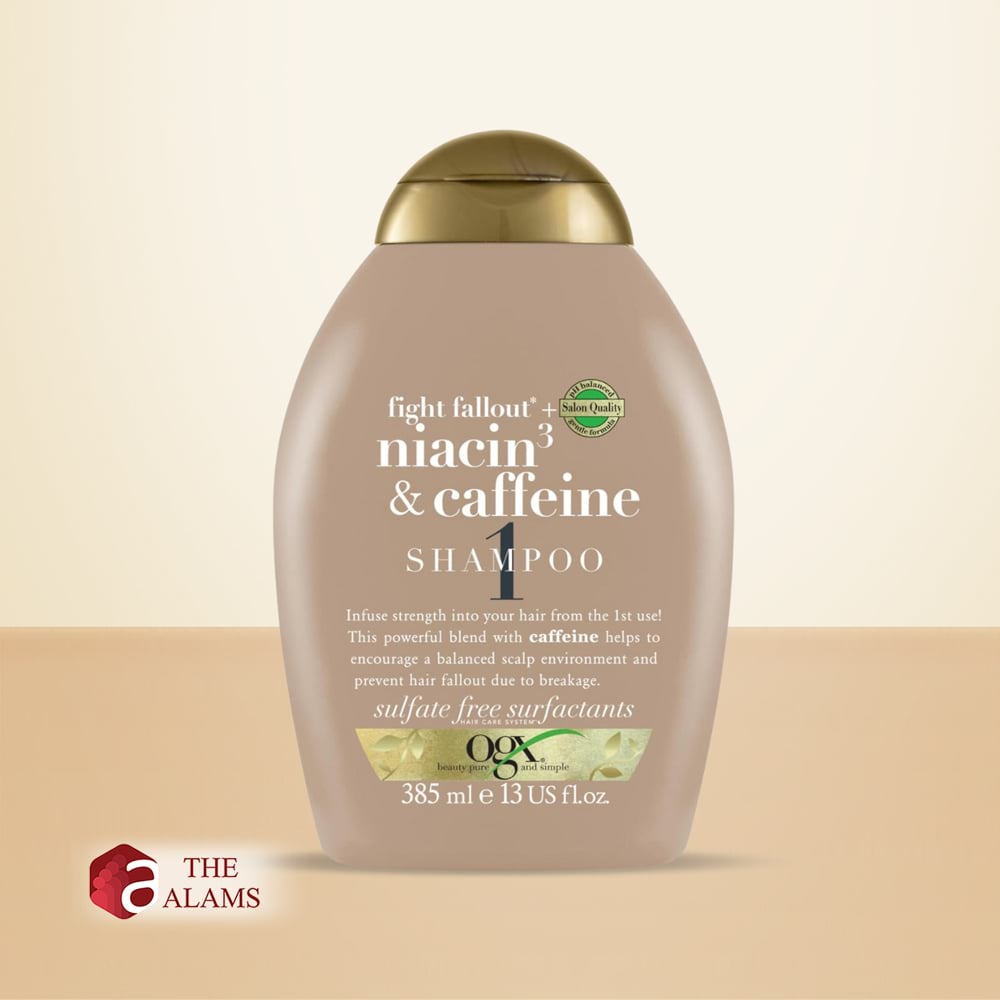 Ogx Niacin And Caffeine Shampoo For Hair fall, 385 ml 1 Ogx Niacin And Caffeine Shampoo For Hair fall, 385 ml
