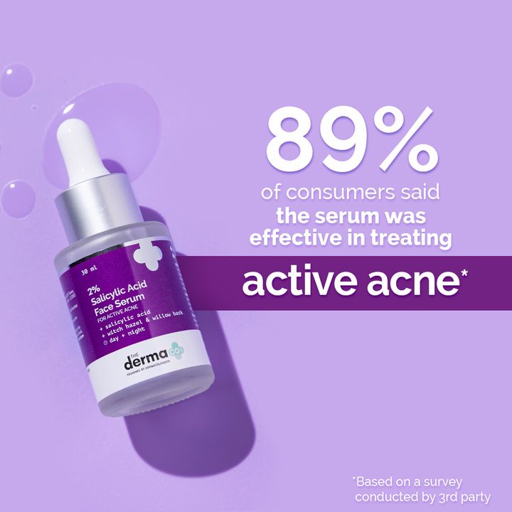 The Derma Co. 2% Salicylic Acid Serum For Active Acne, 30 ml 2 The Derma Co. 2% Salicylic Acid Serum For Active Acne, 30 ml
