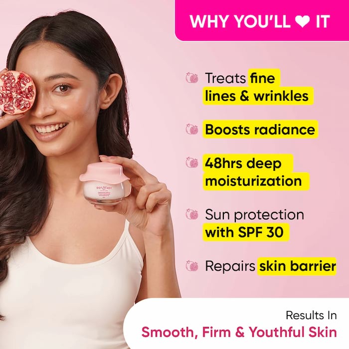 Dot & Key Pomegranate + Multi Peptide Anti Ageing Moisturizer SPF 30, 60 ml 2 Dot & Key Pomegranate + Multi Peptide Anti Ageing Moisturizer SPF 30, 60 ml