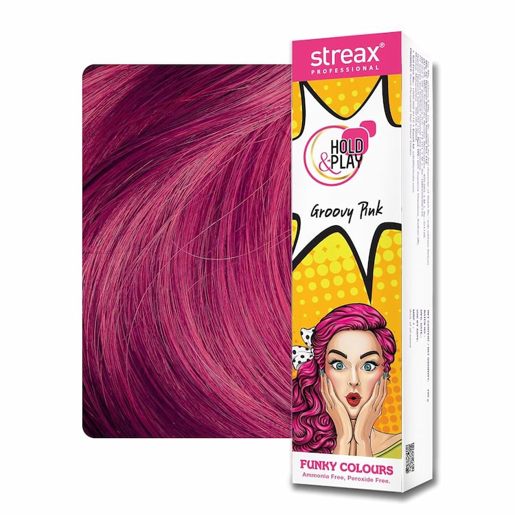 Streax Professional Funky Hair Colour- Groovy Pink, 100 g 3 Streax Professional Funky Hair Colour- Groovy Pink, 100 g