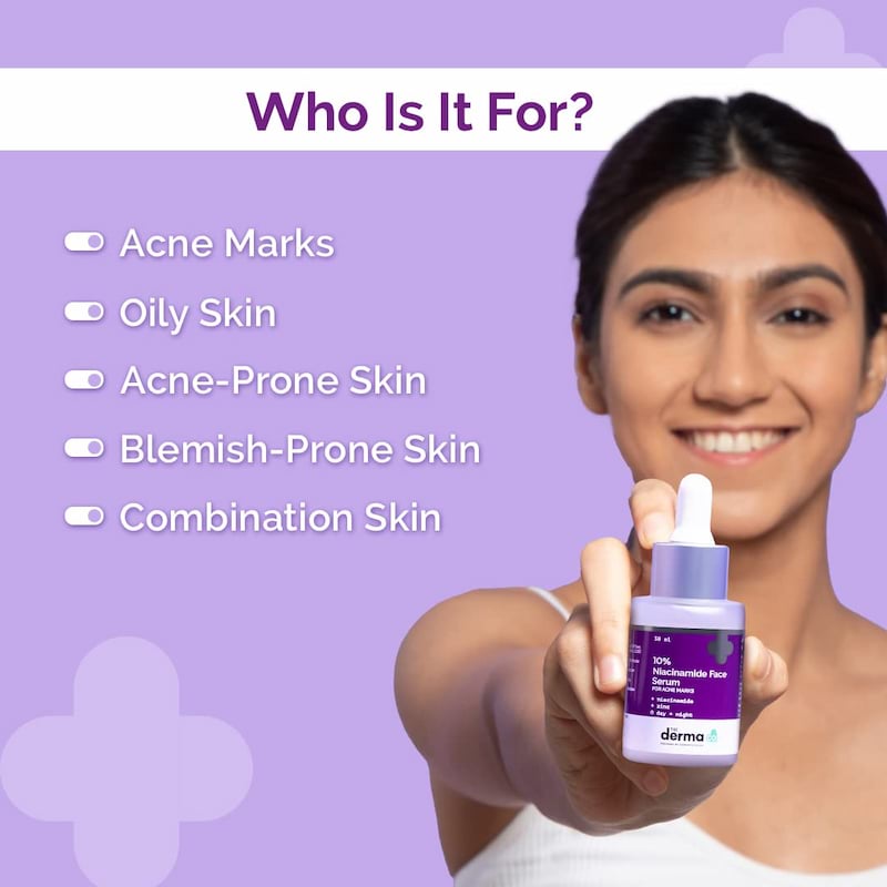 The Derma Co. 10% Niacinamide Serum For Pores And Acne Marks, 30 ml 2 The Derma Co. 10% Niacinamide Serum For Pores And Acne Marks, 30 ml