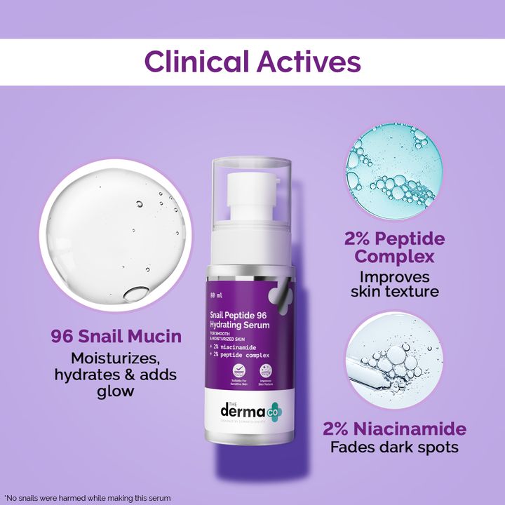 The Derma Co. Snail Peptide 96 Hydrating Serum, 30 ml 3 The Derma Co. Snail Peptide 96 Hydrating Serum, 80 ml