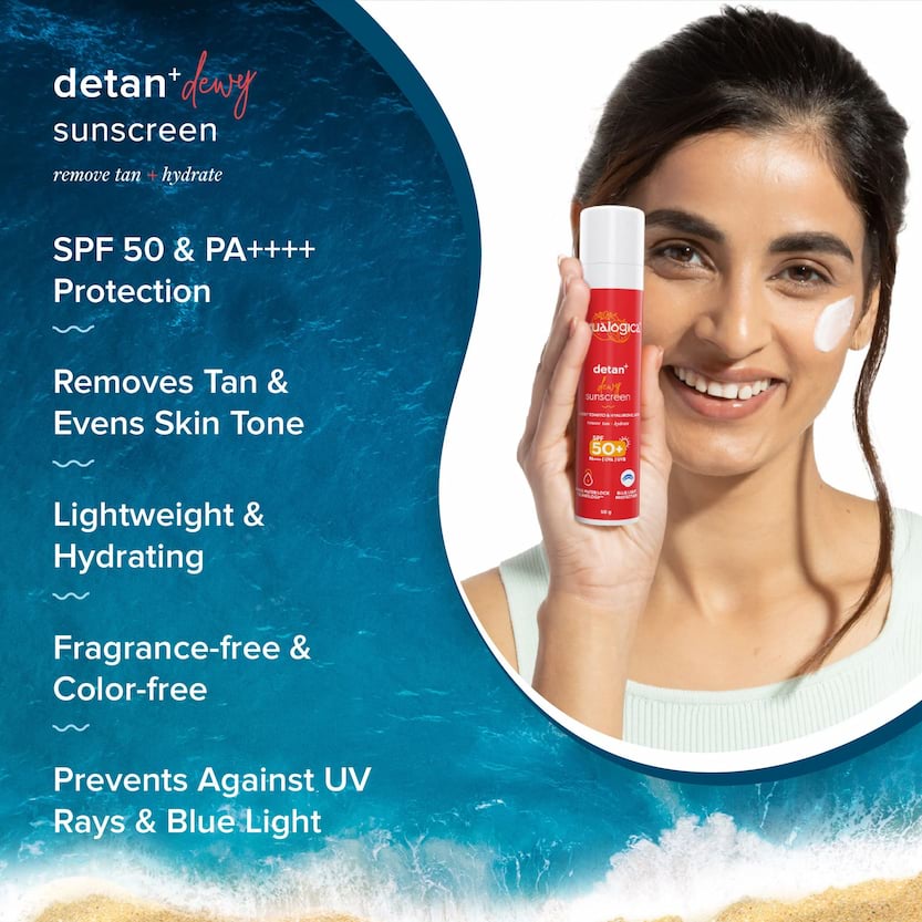 Aqualogica Detan+ Dewy Sunscreen SPF 50+ PA++++, 50 g 3 Aqualogica Detan+ Dewy Sunscreen SPF 50+ PA++++, 50 g