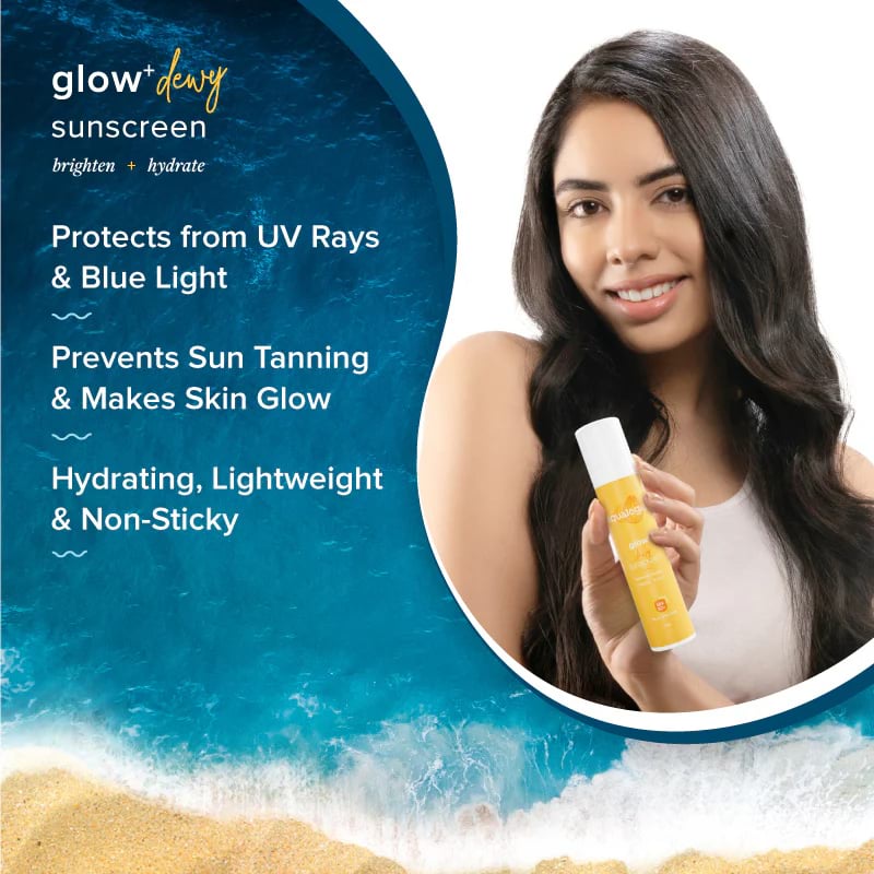 Aqualogica Glow+ Dewy Sunscreen SPF 50+ PA++++, 50 g 3 Aqualogica Glow+ Dewy Sunscreen SPF 50+ PA++++, 50 g