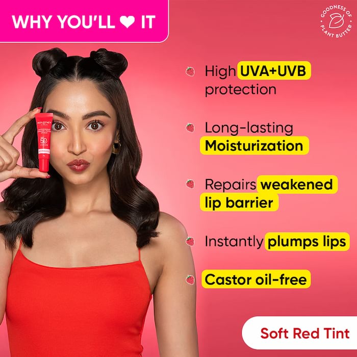 Dot & Key Ceramide Peptide Tinted Lip Balm SPF 50- Red Romance, 10 g 5 Dot & Key Ceramide Peptide Tinted Lip Balm SPF 50- Red Romance, 10 g - Image 5
