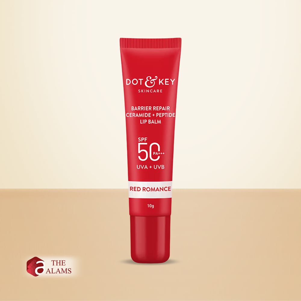 Dot & Key Ceramide Peptide Tinted Lip Balm SPF 50- Red Romance, 10 g 1 Dot & Key Ceramide Peptide Tinted Lip Balm SPF 50- Red Romance, 10 g
