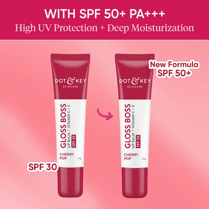 Dot & Key Gloss Boss Tinted Lip Balm SPF 50- Cherry Pop, 12 g 8 Dot & Key Gloss Boss Tinted Lip Balm SPF 50- Cherry Pop, 12 g - Image 8
