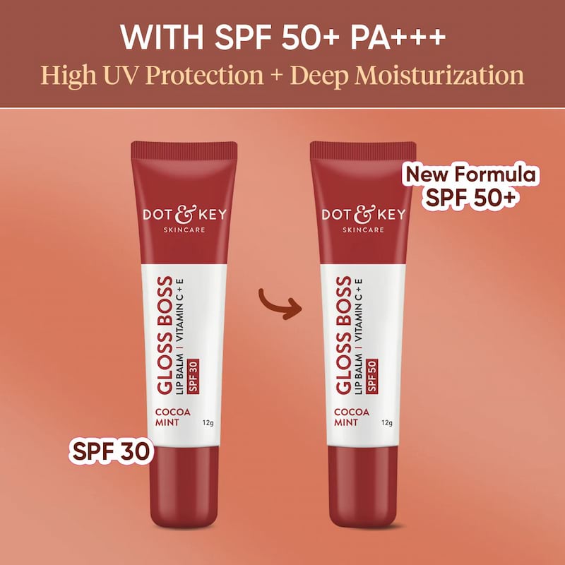 Dot & Key Gloss Boss Tinted Lip Balm SPF 50- Cocoa Mint, 12 g 4 Dot & Key Gloss Boss Tinted Lip Balm SPF 50- Cocoa Mint, 12 g - Image 4