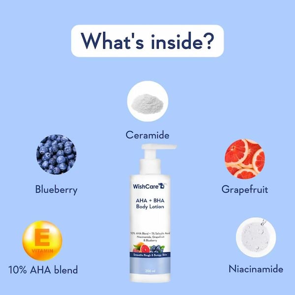 WishCare AHA + BHA Body Lotion For Bumpy Pigmented Skin, 200 ml 6 WishCare AHA + BHA Body Lotion For Bumpy Pigmented Skin, 200 ml - Image 6