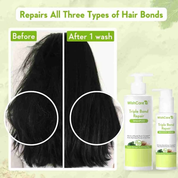 WishCare Triple Bond Repair Booster Hair Serum, 100 ml 2 WishCare Triple Bond Repair Booster Hair Serum, 100 ml - Image 2