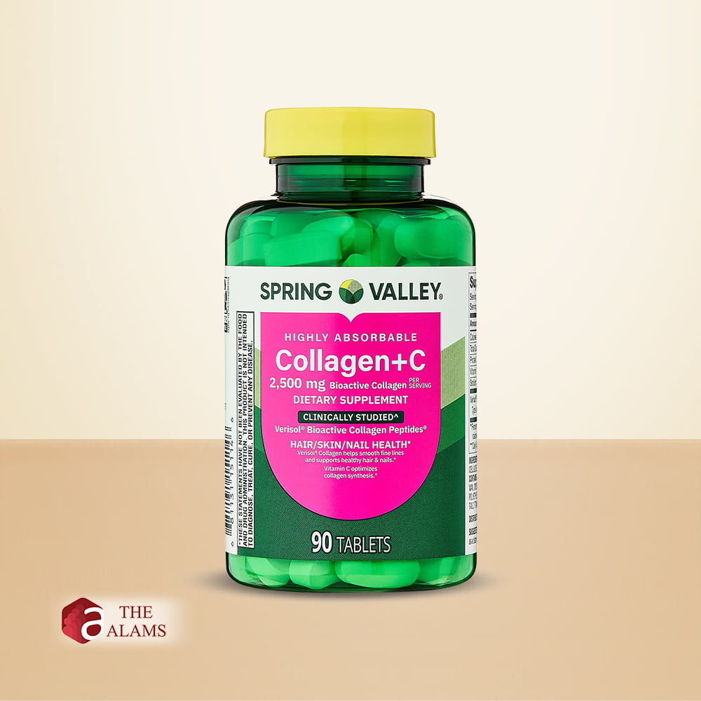 Spring Valley Highly Absorbable Collagen + C Tablets Dietary Supplement 2,500 mg, 90 Tablets 1 Spring Valley Highly Absorbable Collagen + C Tablets Dietary Supplement 2,500 mg, 90 Tablets