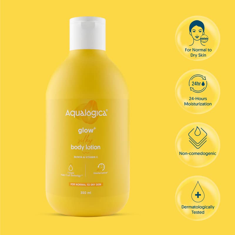 Aqualogica Glow+ Silky Body Lotion For Normal To Dry Skin, 300 ml 2 Aqualogica Glow+ Silky Body Lotion For Normal To Dry Skin, 300 ml - Image 2