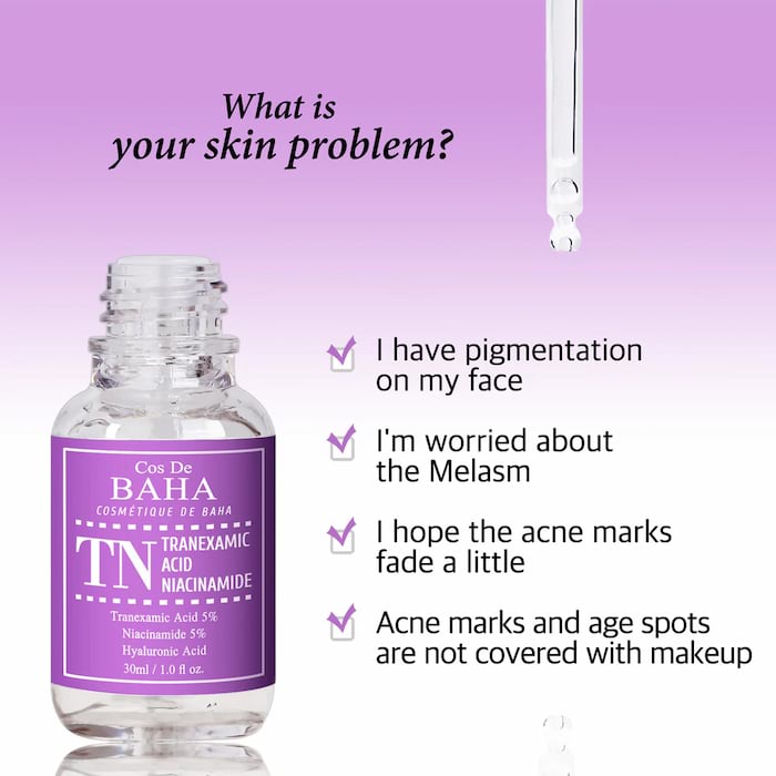 Cos De BAHA Tranexamic Acid 5% And Niacinamide 5% Serum, 30 ml 2 Cos De BAHA Tranexamic Acid 5% And Niacinamide 5% Serum, 30 ml - Image 2