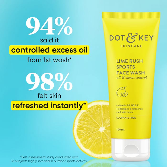 Dot & Key Lime Rush Sports Face Wash, 100 ml 2 Dot & Key Lime Rush Sports Face Wash, 100 ml - Image 2