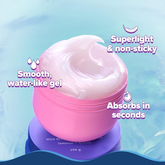 Aqualogica Illuminate+ Hydra Gel Moisturizer With Wild Berries And Alpha Arbutin, 200 g 2 Aqualogica Illuminate+ Hydra Gel Moisturizer With Wild Berries And Alpha Arbutin, 200 g - Image 2