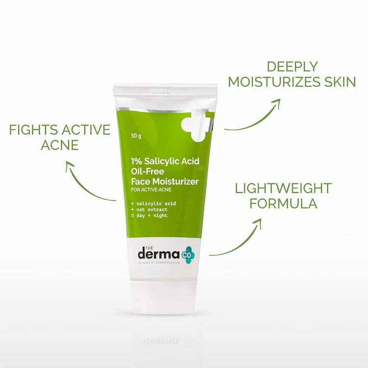 The Derma Co. 1% Salicylic Acid Oil Free Moisturizer For Acne, 50 g 2 The Derma Co. 1% Salicylic Acid Oil Free Moisturizer For Acne, 50 g - Image 2