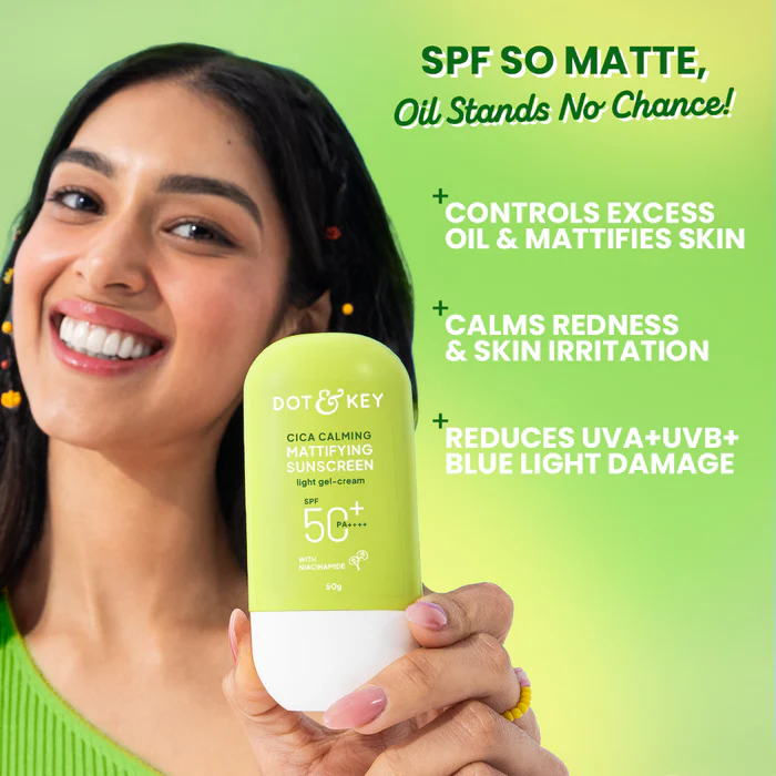 Dot & Key Cica Calming Mattifying Sunscreen SPF 50+ PA++++, 80 g 4 Dot & Key Cica Calming Mattifying Sunscreen SPF 50+ PA++++, 80 g - Image 4