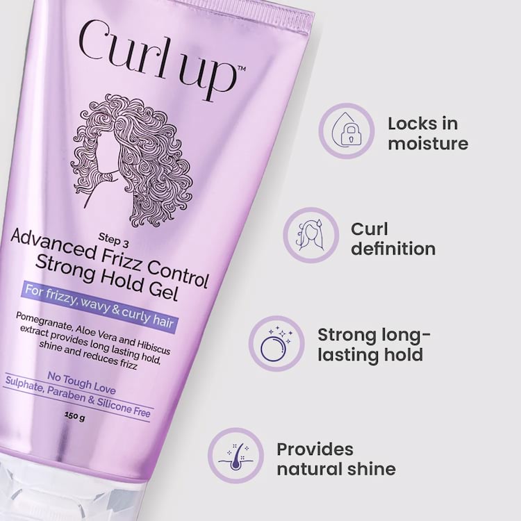 Curl Up Advanced Frizz Control Strong Hold Hair Gel, 150 g 2 Curl Up Advanced Frizz Control Strong Hold Hair Gel, 150 g - Image 2