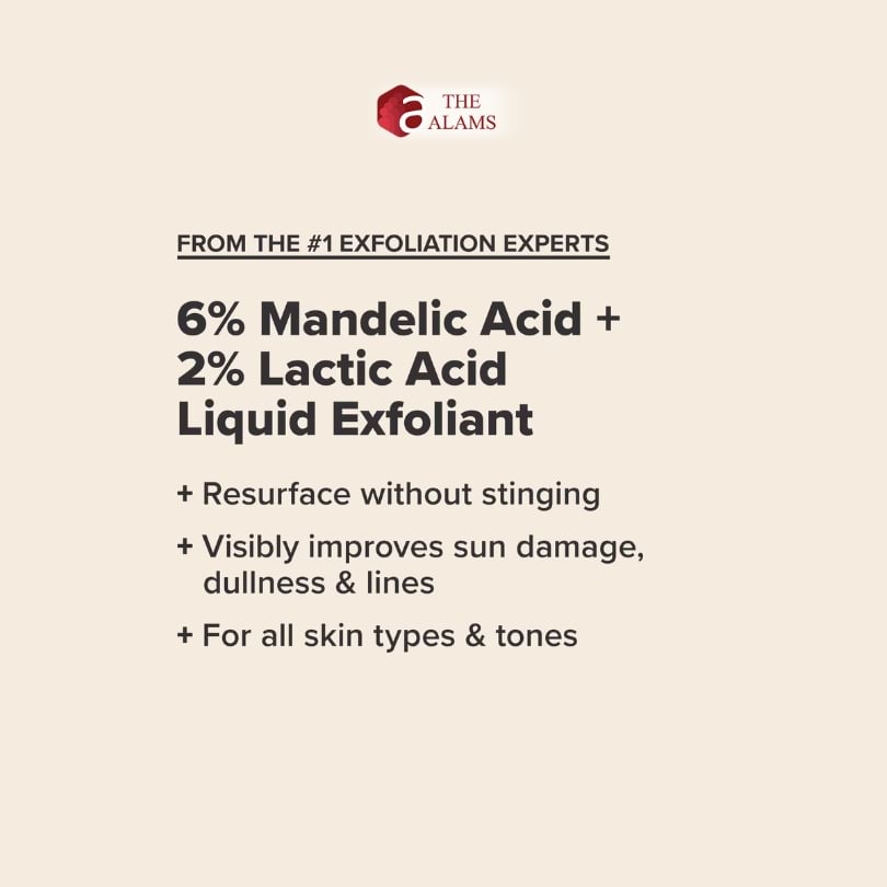 Paula's Choice 6% Mandelic Acid + 2% Lactic Acid Liquid Exfoliant, 30 ml 5 Paula's Choice 6% Mandelic Acid + 2% Lactic Acid Liquid Exfoliant, 30 ml - Image 5