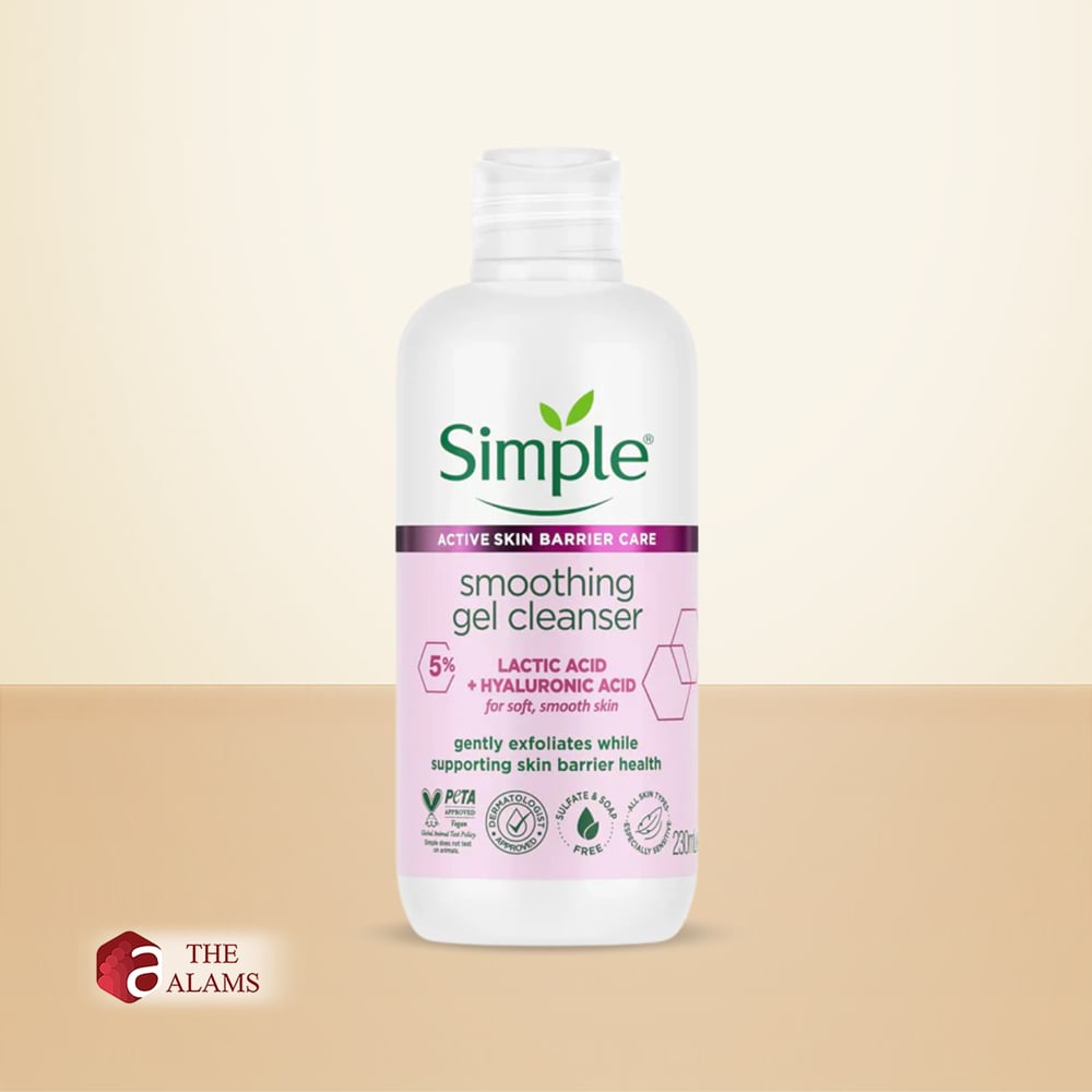 Simple Smoothing Gel Face Cleanser With 5% Lactic Acid, 230 ml 1 Simple Smoothing Gel Face Cleanser With 5% Lactic Acid, 230 ml
