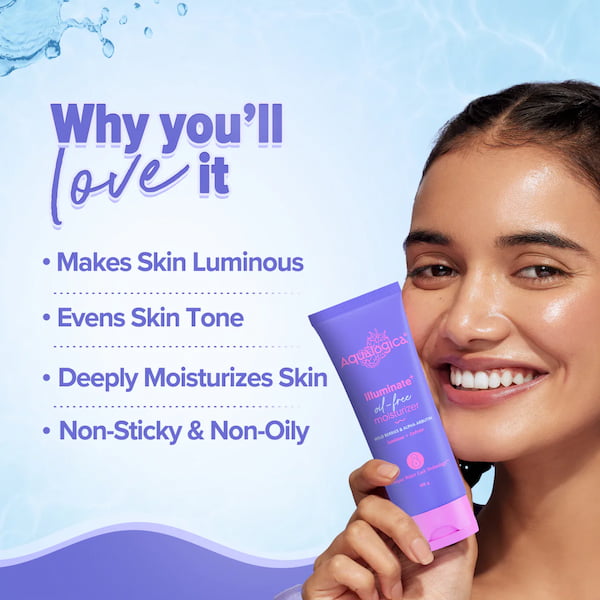Aqualogica Illuminate+ Oil Free Moisturizer With Alpha Arbutin, 100 g 2 Aqualogica Illuminate+ Oil Free Moisturizer With Alpha Arbutin, 100 g - Image 2