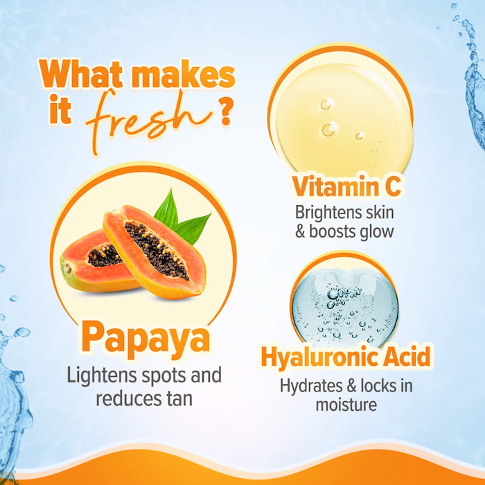Aqualogica Glow+ Oil Free Moisturizer With Papaya And Vitamin C, 100 g 3 Aqualogica Glow+ Oil Free Moisturizer With Papaya And Vitamin C, 100 g - Image 3