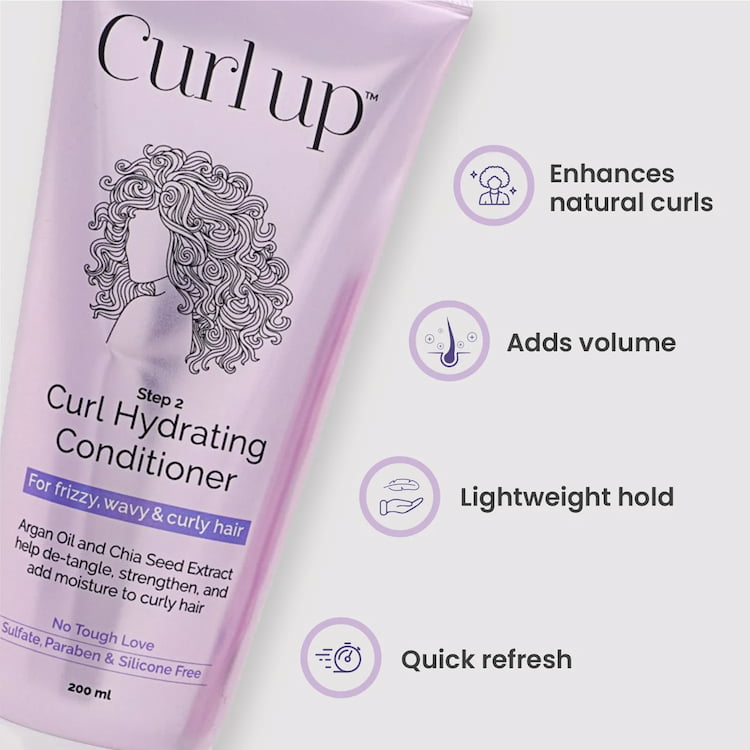 Curl Up Curl Hydrating Conditioner, 200 ml 2 Curl Up Curl Hydrating Conditioner, 200 ml - Image 2
