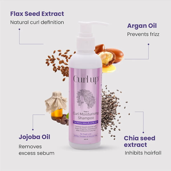 Curl Up Curl Moisturising Shampoo, 200 ml 3 Curl Up Curl Moisturising Shampoo, 200 ml - Image 3