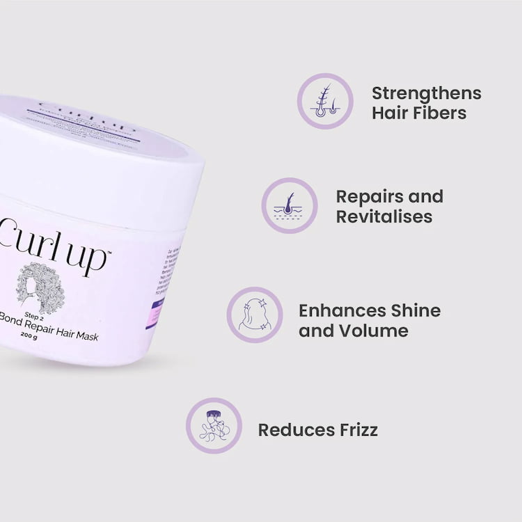 Curl Up Intense Bond Repair Hair Mask For Damaged Hair, 200 g 2 Curl Up Intense Bond Repair Hair Mask For Damaged Hair, 200 g - Image 2