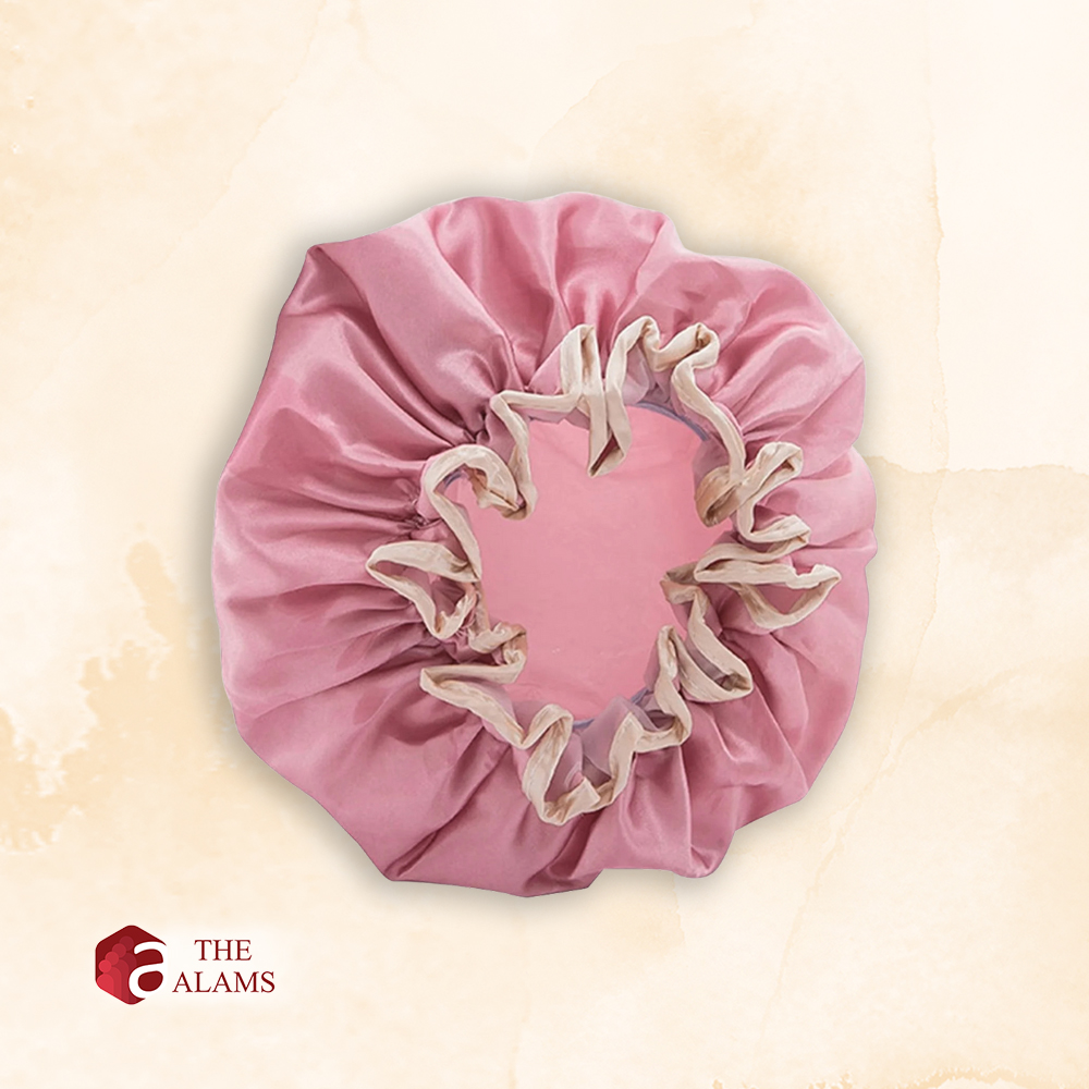 Double Layer Waterproof Shower Cap, Baby Pink 1 Double Layer Waterproof Shower Cap, Baby Pink