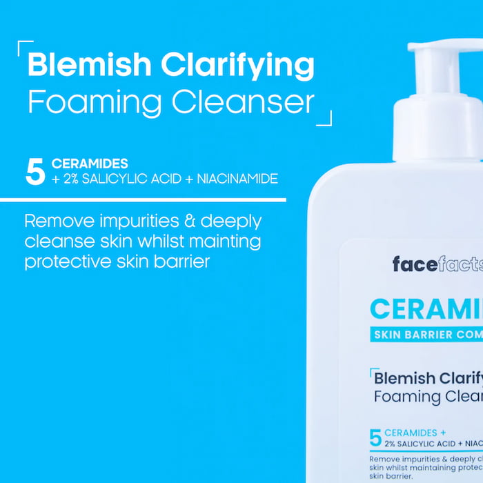 Face Facts Ceramide Blemish Clarifying Foaming Cleanser, 400 ml 2 Face Facts Ceramide Blemish Clarifying Foaming Cleanser, 400 ml - Image 2