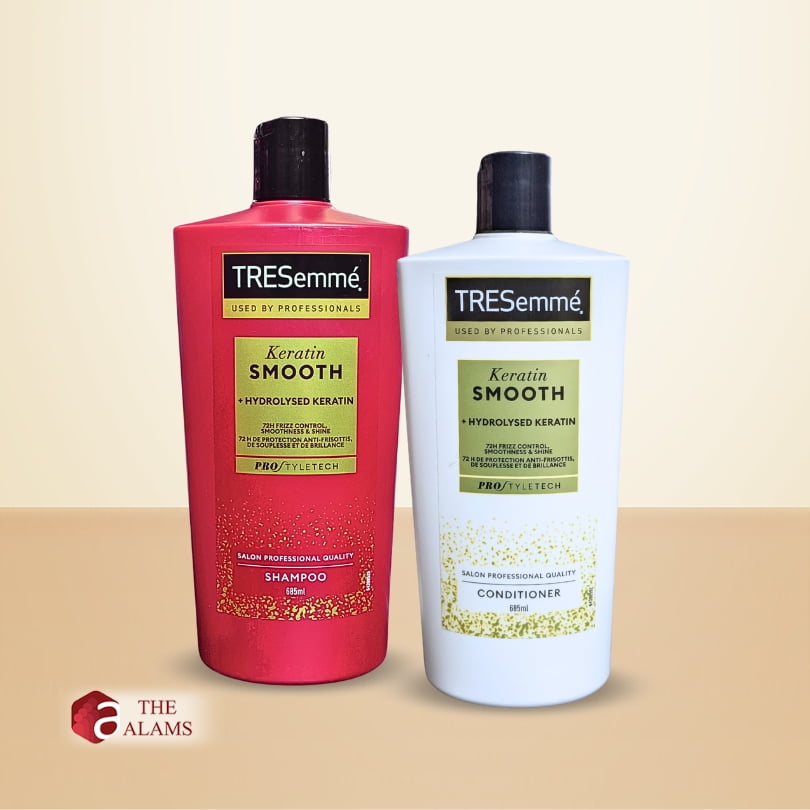Tresemme Keratin Smooth Shampoo Conditioner Set For Dry Hair, 685 ml 1 Tresemme Keratin Smooth Shampoo Conditioner Set For Dry Hair, 685 ml