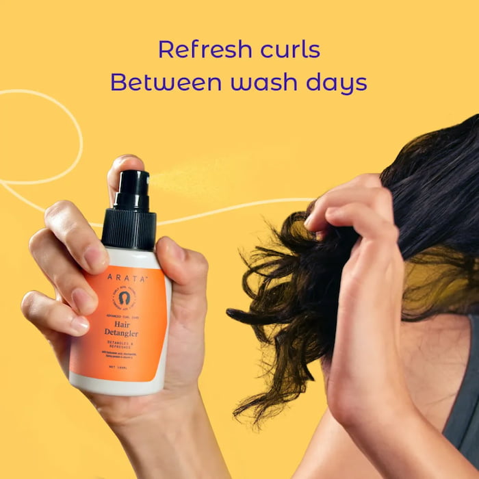 Arata Curl Care Hair Detangler Refresh Spray, 100 ml 3 Arata Curl Care Hair Detangler Refresh Spray, 100 ml - Image 3