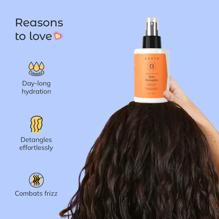 Arata Curl Care Hair Detangler Refresh Spray, 100 ml 4 Arata Curl Care Hair Detangler Refresh Spray, 100 ml - Image 4
