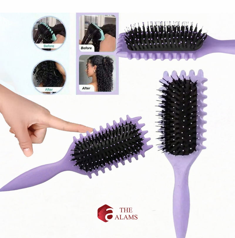 Defined Curl Styling Hair Brush, Lavender 6 Defined Curl Styling Hair Brush, Lavender - Image 6