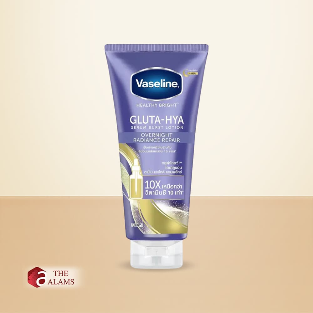 Vaseline Gluta Hya Serum Burst Body Lotion-Overnight Radiance Repair, 300 ml 1 Vaseline Gluta Hya Serum Burst Body Lotion-Overnight Radiance Repair, 300 ml