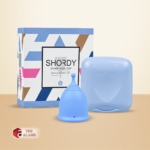 Shordy Medical Grade Silicone Menstrual Cup Blue- Size S