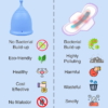 Shordy Medical Grade Silicone Menstrual Cup Blue Size S 4