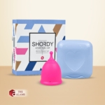 Shordy Medical Grade Silicone Menstrual Cup Pink- Size S