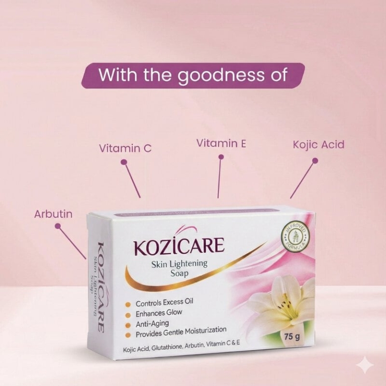 Kozicare Kojic Acid And Glutathione Soap For Brightening, 75 g