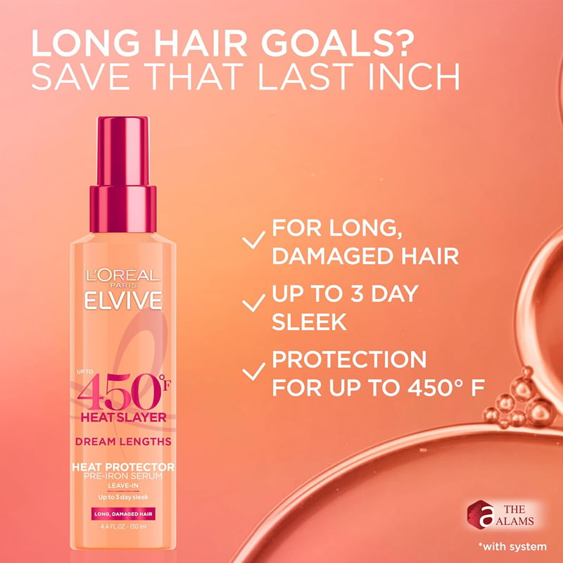 Loreal Dream Lengths Heat Protector Leave In Hair Serum, 150 ml 4 Loreal Dream Lengths Heat Protector Leave In Hair Serum, 150 ml - Image 4