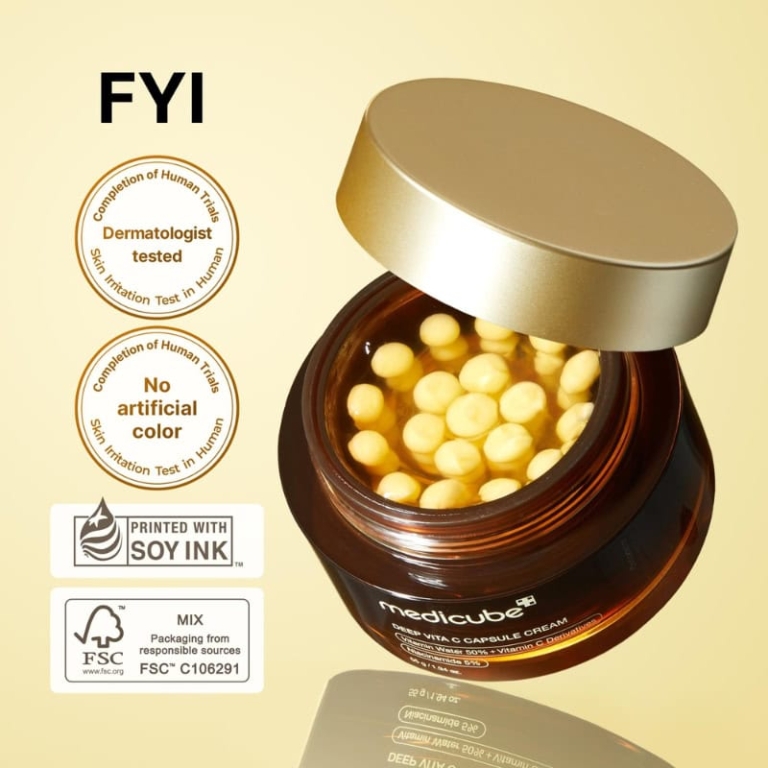 Medicube Deep Vita C Capsule Face Cream For Pigmentation And Brightness, 55 g